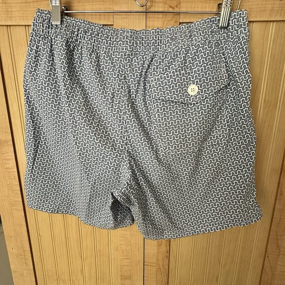 J. Crew Men's Flex 6" Swim Trunks Shorts Pockets Geometric Maze Print Size M - Picture 5 of 7